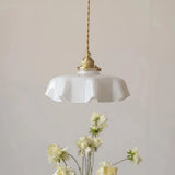Macaron Pendant Light Glass for Dining Room, Height Adjustable