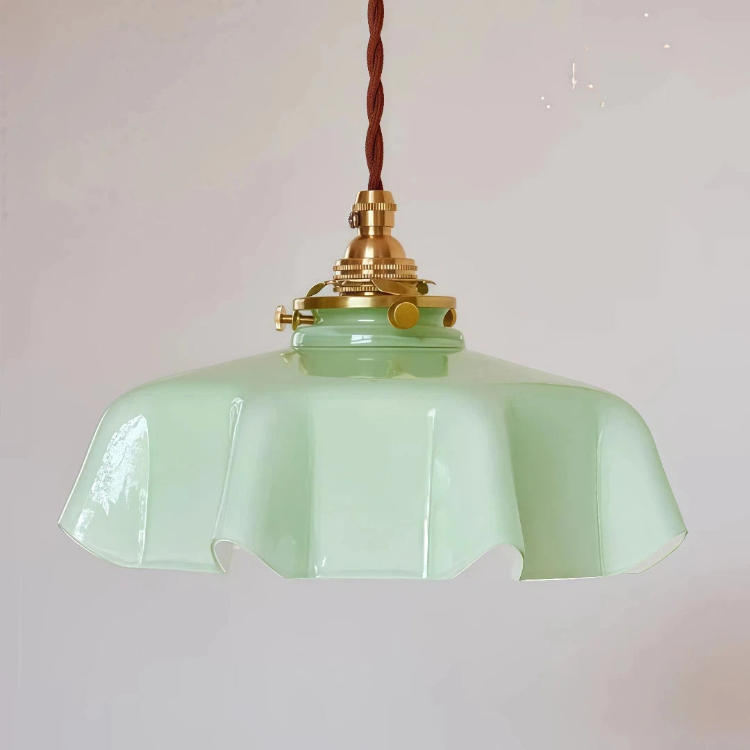 Macaron Pendant Light Glass for Dining Room, Height Adjustable
