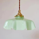 Macaron Pendant Light Glass for Dining Room, Height Adjustable