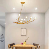 Rustic Branch Chandelier Glass for Living Room, Anti-Glare