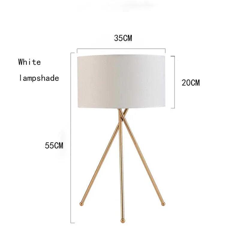 Beige Round Shade Tripod Floor Lamp - Clowas