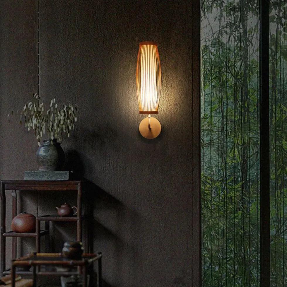 Bamboo Wall Light Led Living Room - Clowas