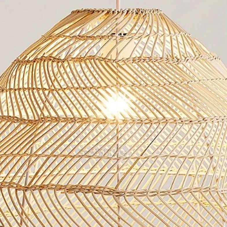 Bamboo Weaving Dining Rattan Pendant Light - Clowas