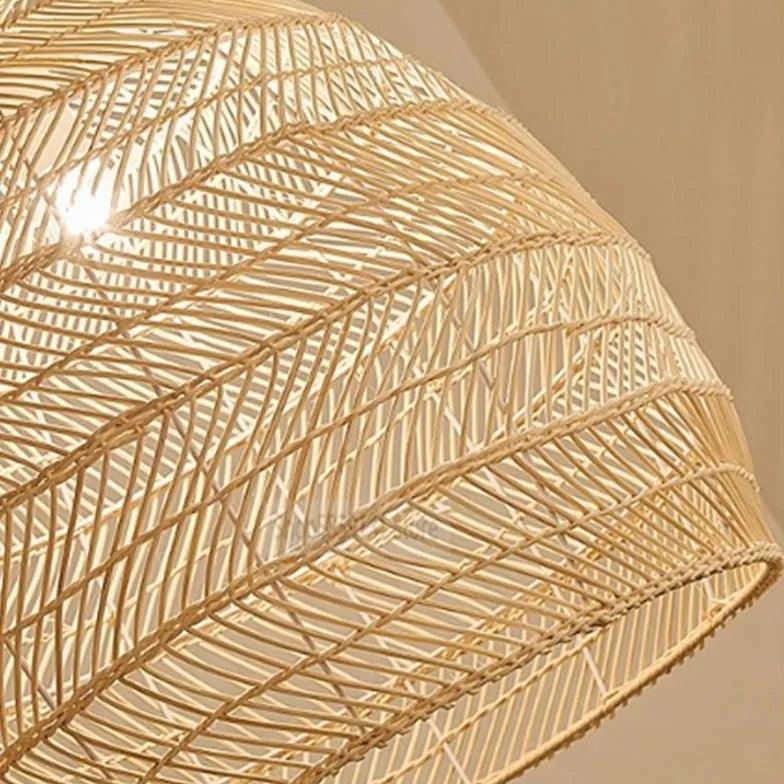 Bamboo Weaving Dining Rattan Pendant Light - Clowas