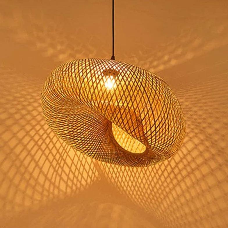 Bamboo Woven Rattan Dining Decorative Pendant Light - Clowas
