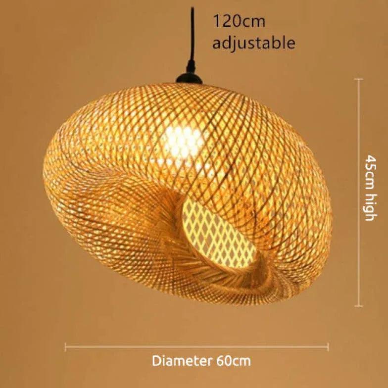 Bamboo Woven Rattan Dining Decorative Pendant Light - Clowas