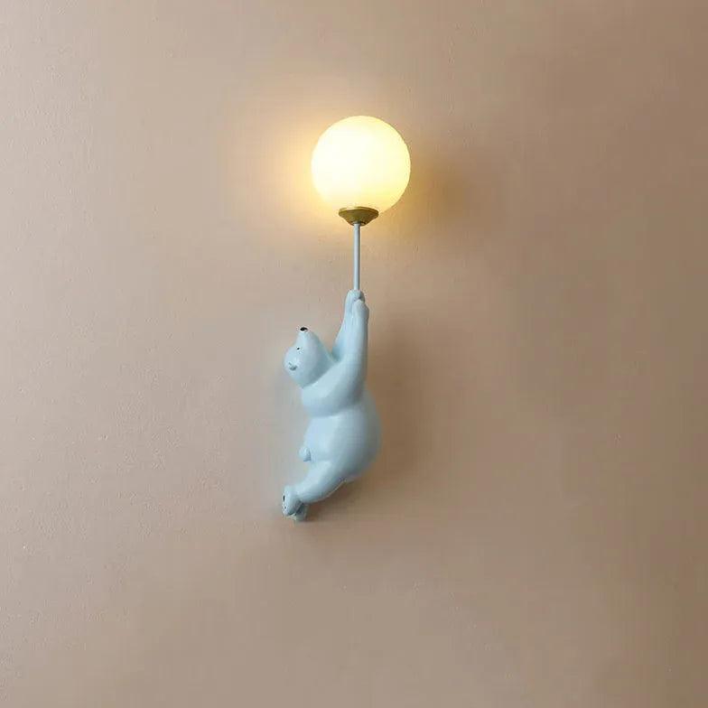 Bear Resin Children's Bedroom Wall Lights - Clowas
