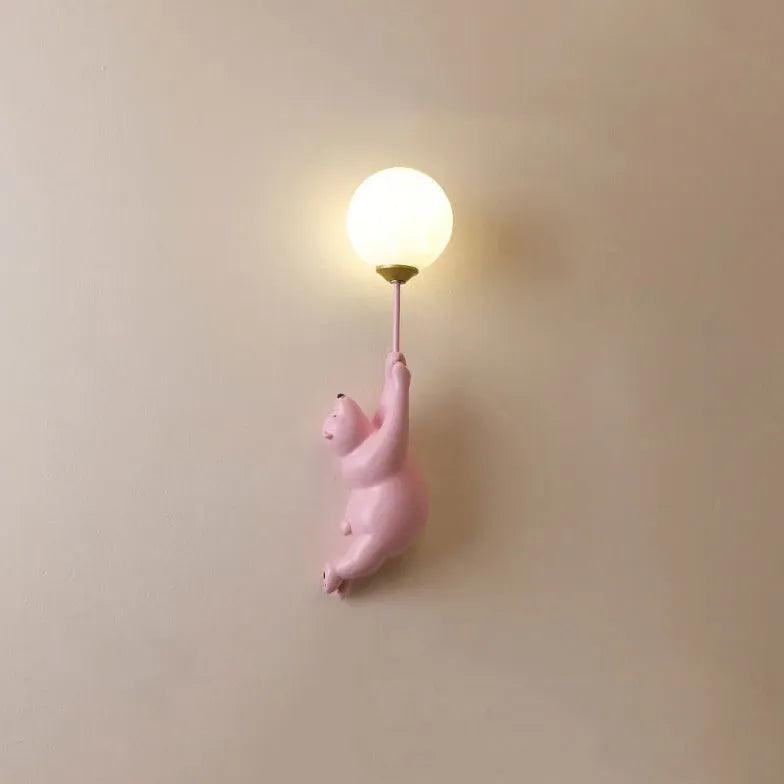 Bear Resin Children's Bedroom Wall Lights - Clowas