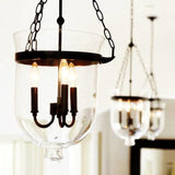 Bell Chain Glass Industrial Pendant Light - Clowas