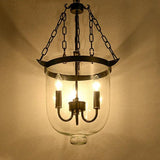 Bell Chain Glass Industrial Pendant Light - Clowas