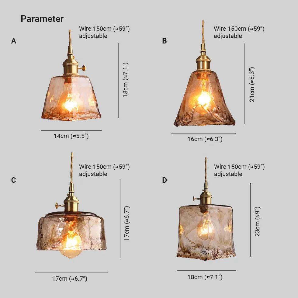 Bell Shape Glass Industrial Pendant Light - Clowas