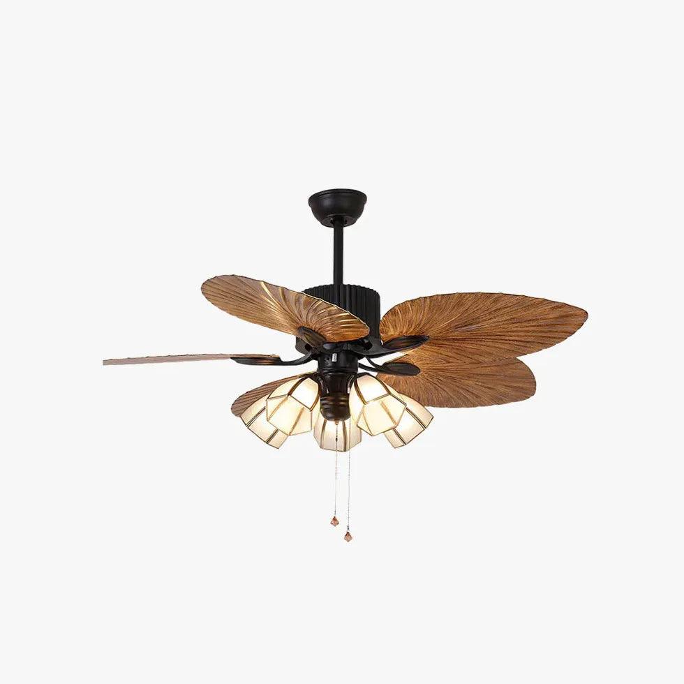 Pull Chain Vintage Design Living Room Fan Light - Clowas