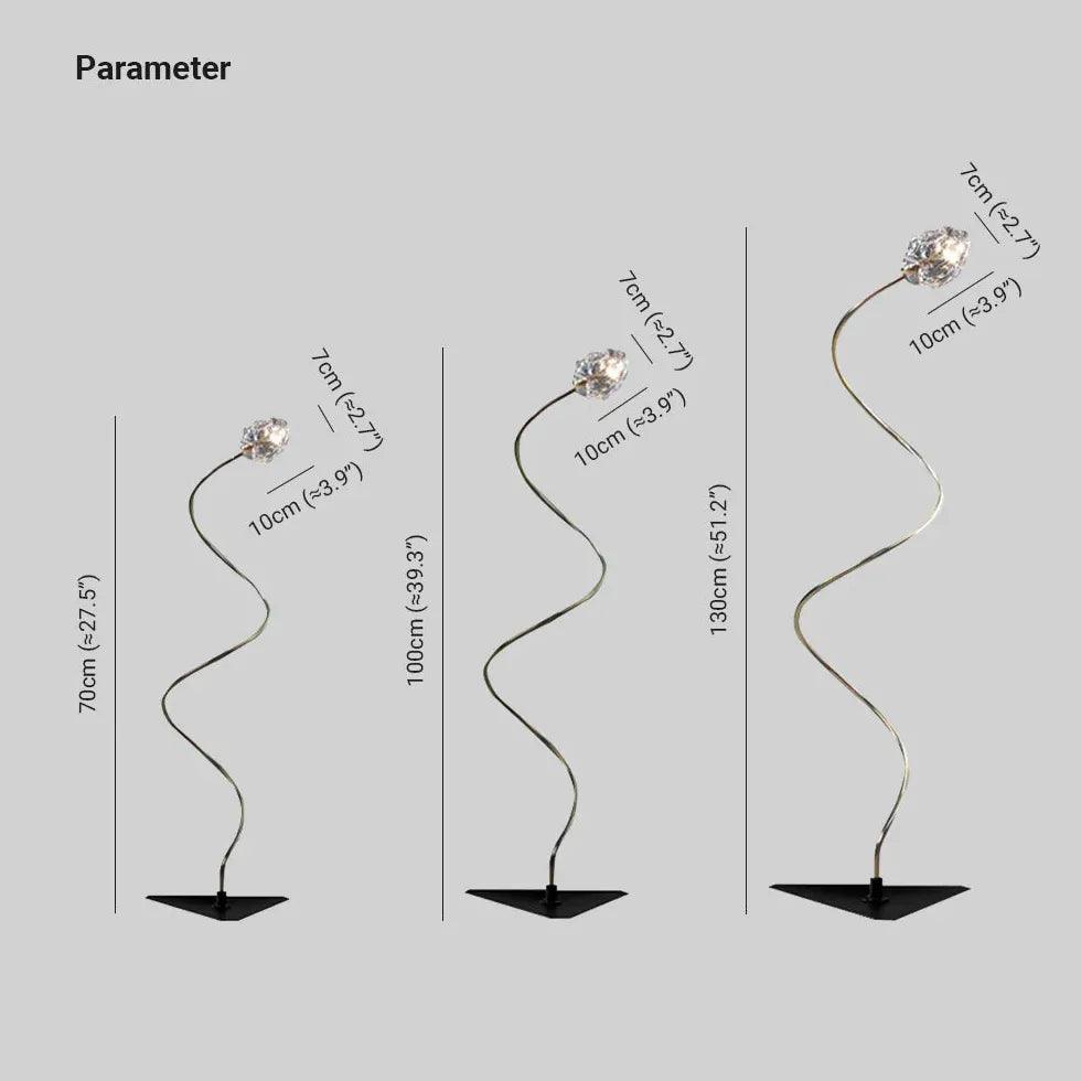 Elegant Glass Flower Outdoor Floor lamps - Clowas