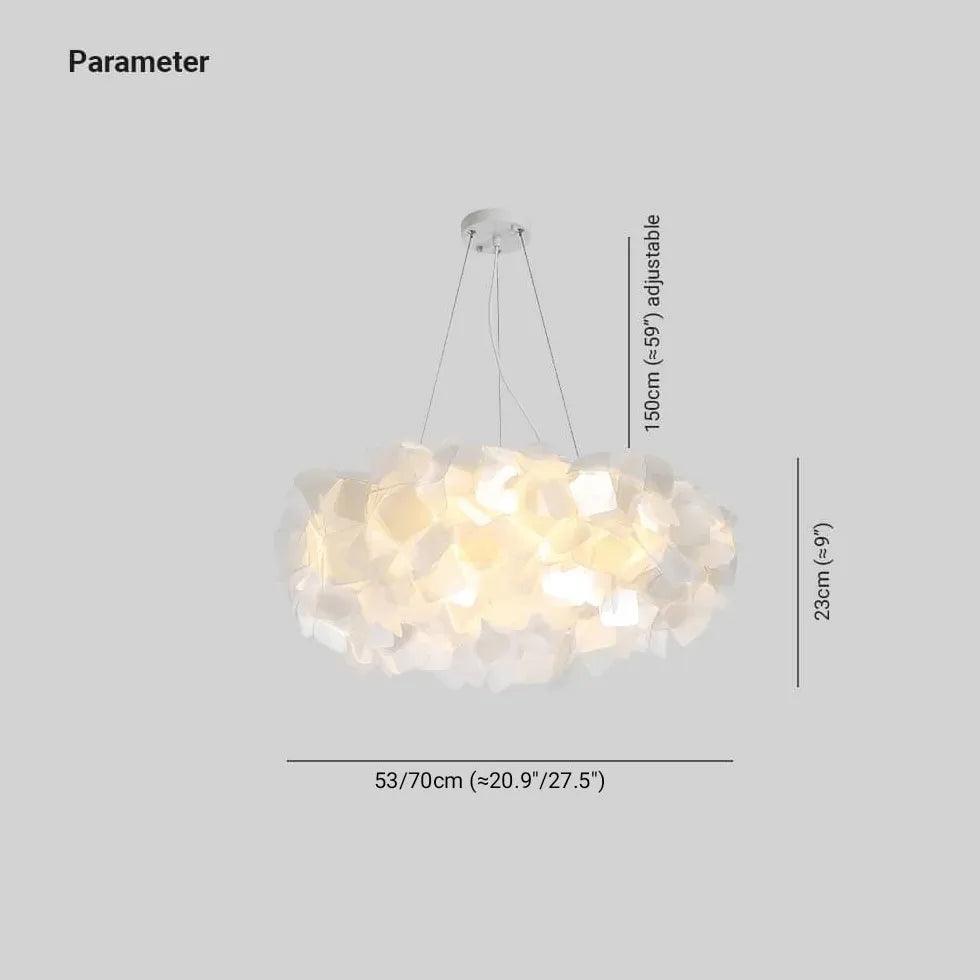 Petal-Shaped PVC Modern Bedroom Pendant Light - Clowas