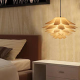Six-Layer Lotus Lampshade White Bedroom Pendant Light - Clowas