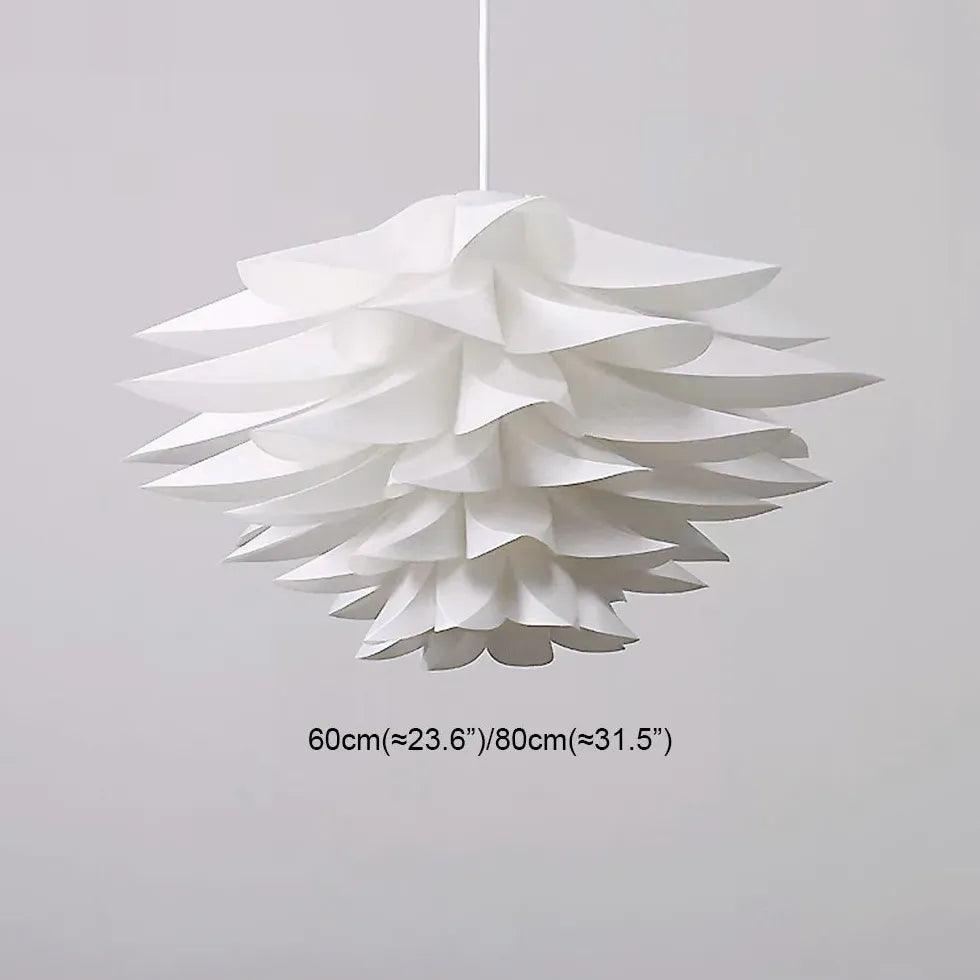 Six-Layer Lotus Lampshade White Bedroom Pendant Light - Clowas
