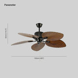 Vintage Five-Leaf Plant Leaf Design Ceiling Fan - Clowas