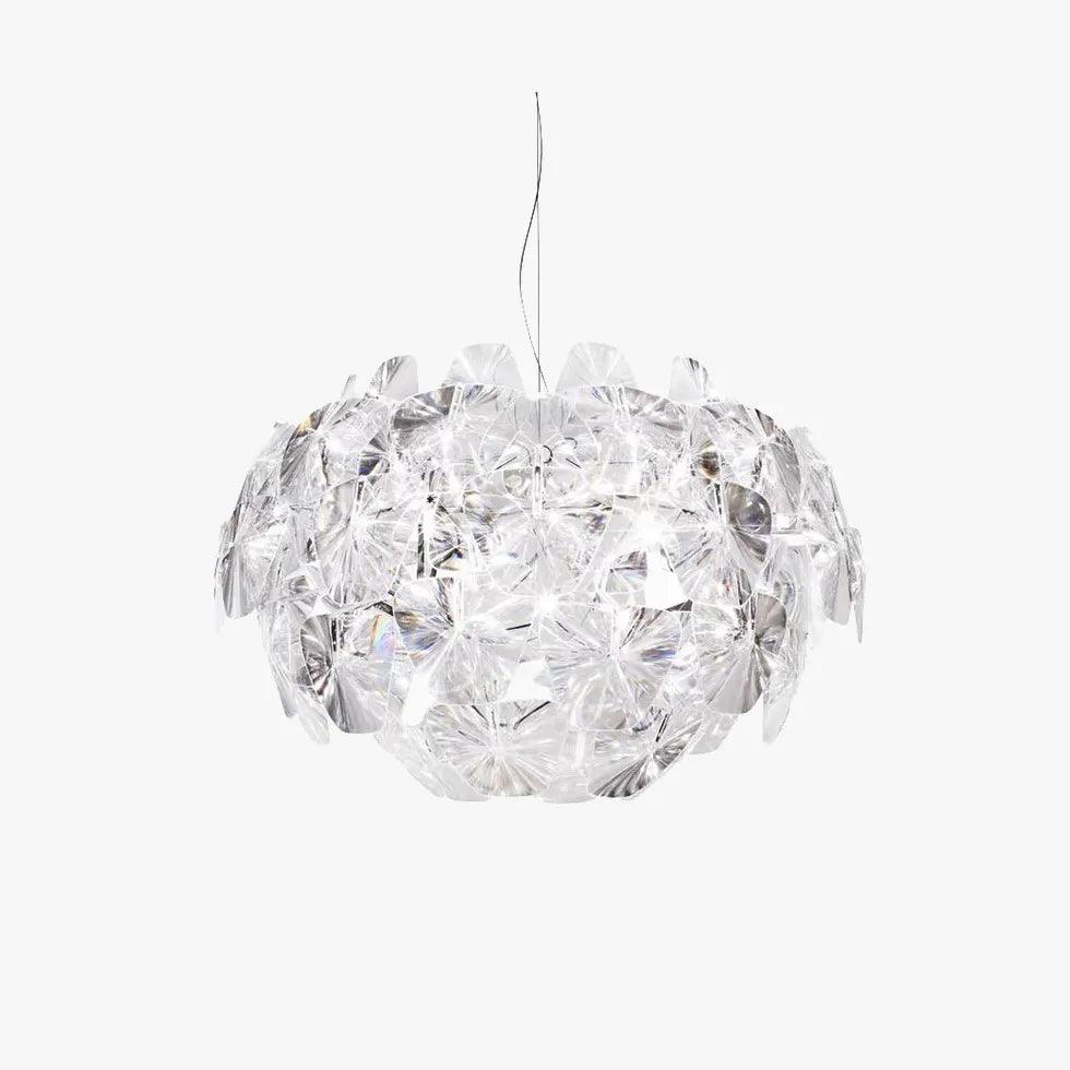 Crystal-adorned Spherical Modern White Pendant Light - Clowas