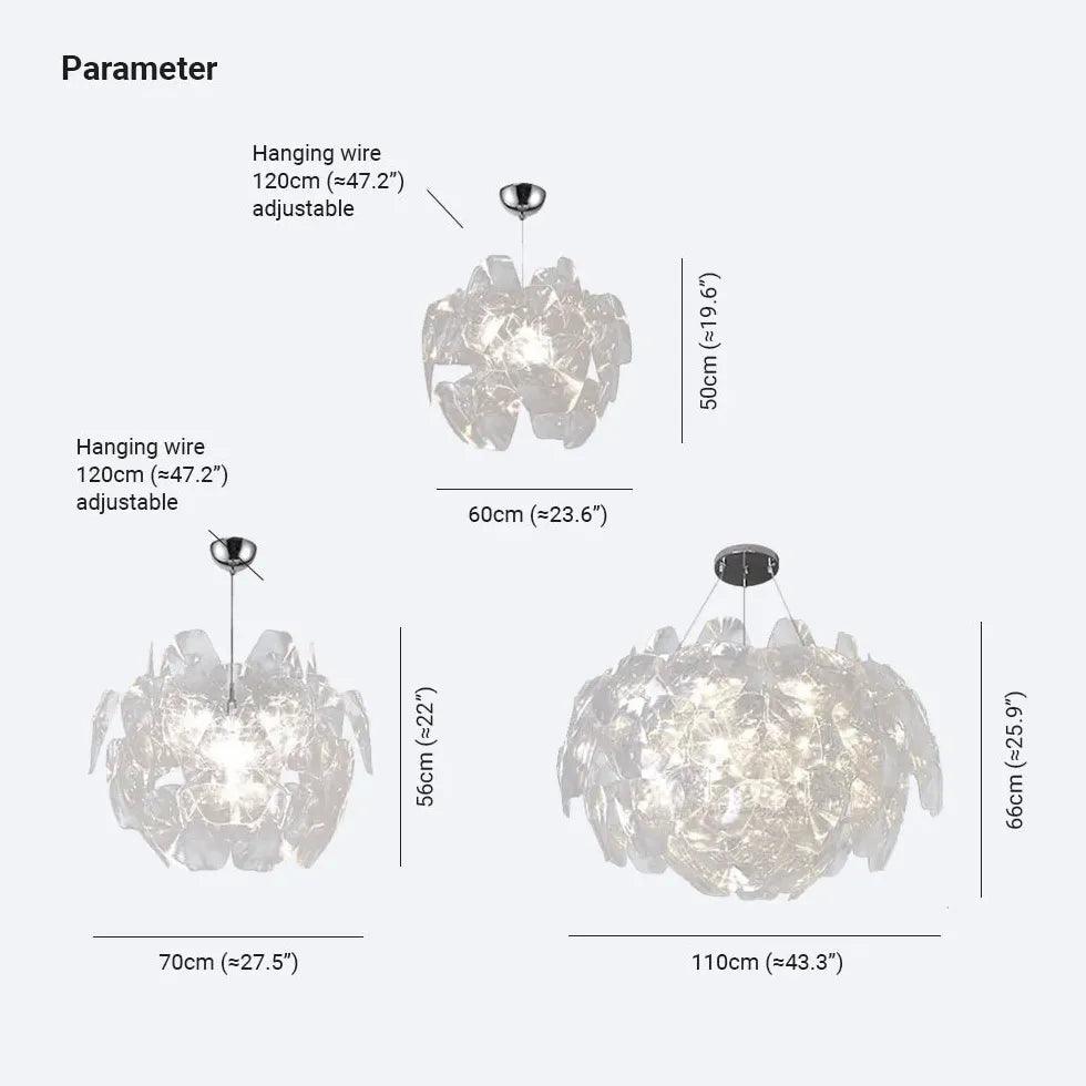 Crystal-adorned Spherical Modern White Pendant Light - Clowas