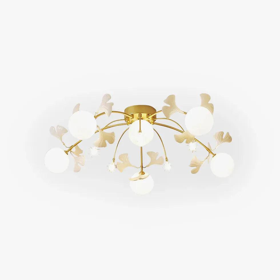 Bending Stars Bedroom Gold Flush Ceiling Lights - Clowas