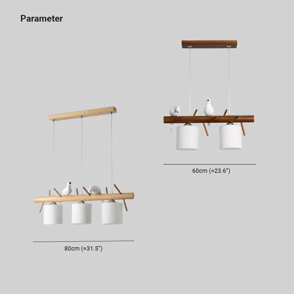 Bird Shaped Bend Bracket Wooden Pendant Light - Clowas