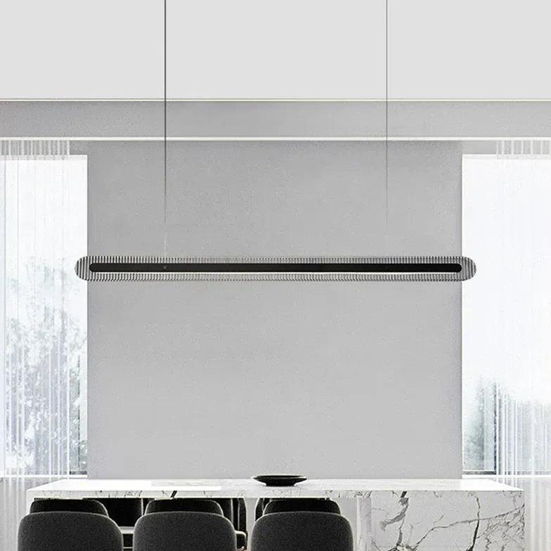 Black Simple Linear Lighting Pendant Lights
