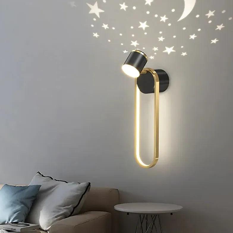 Black and Gold Led Bedside Wall Lights - Clowas