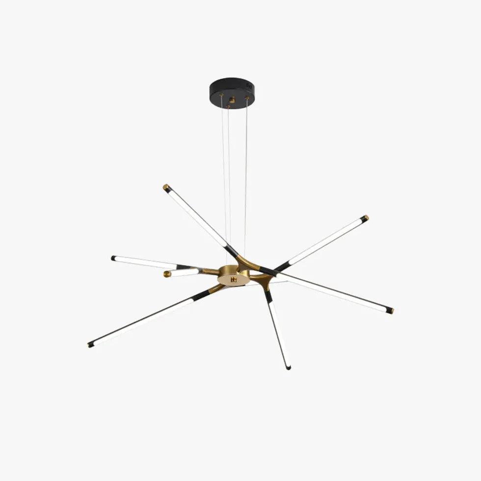 Black and gold led modern chandelier - Clowas