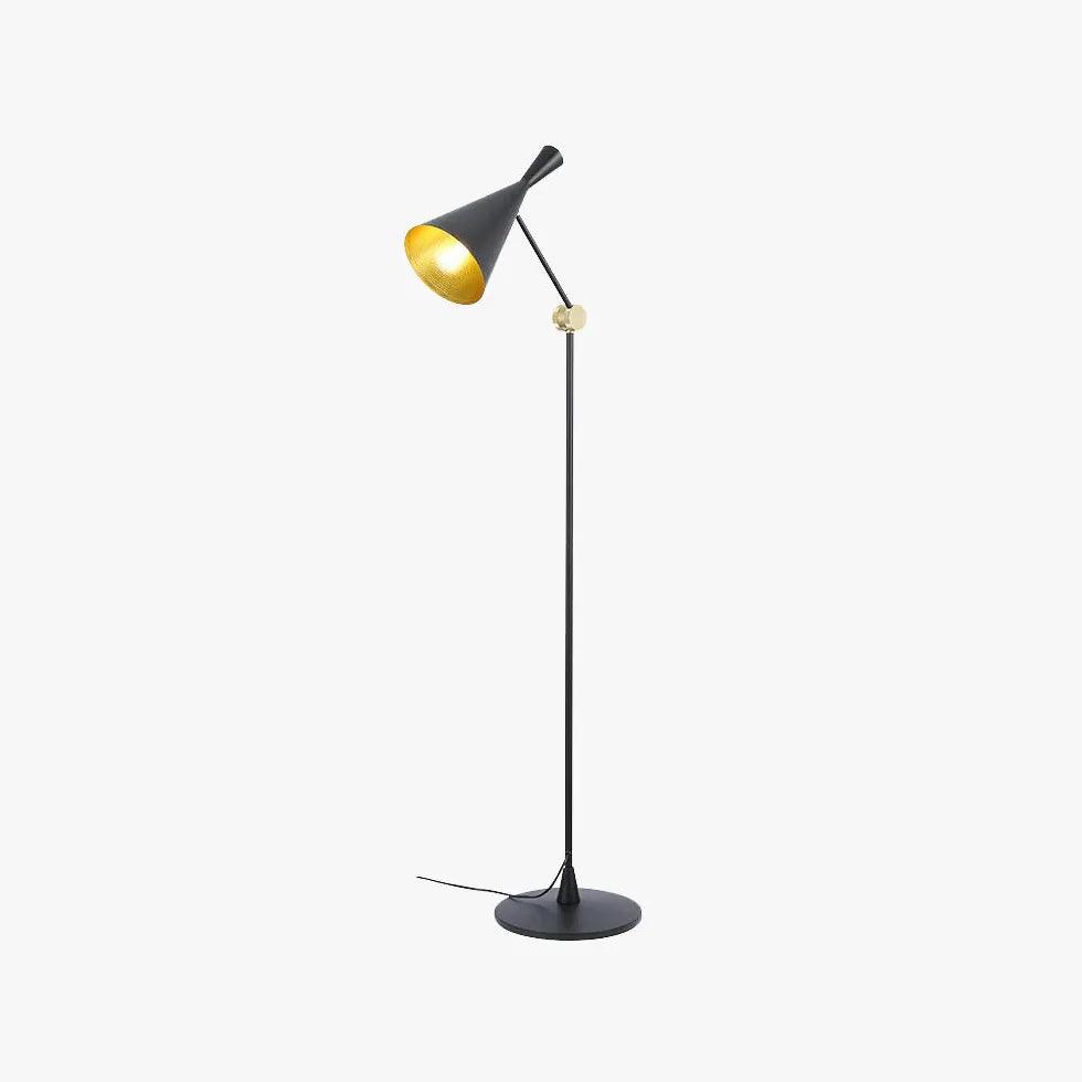 Black Cone Shade Adjustable Floor Lamp - Clowas
