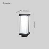 Black Cuboid Glass Led Outdoor Floor lamps - Clowas