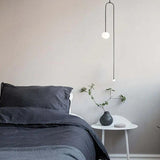 Black Curved Frame Modern Minimalist Pendant Light - Clowas