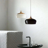 Black Elegant Feather Wood Pendant Light - Clowas