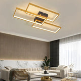 Black Geometric Frame LED Living Room Ceiling Light - Clowas