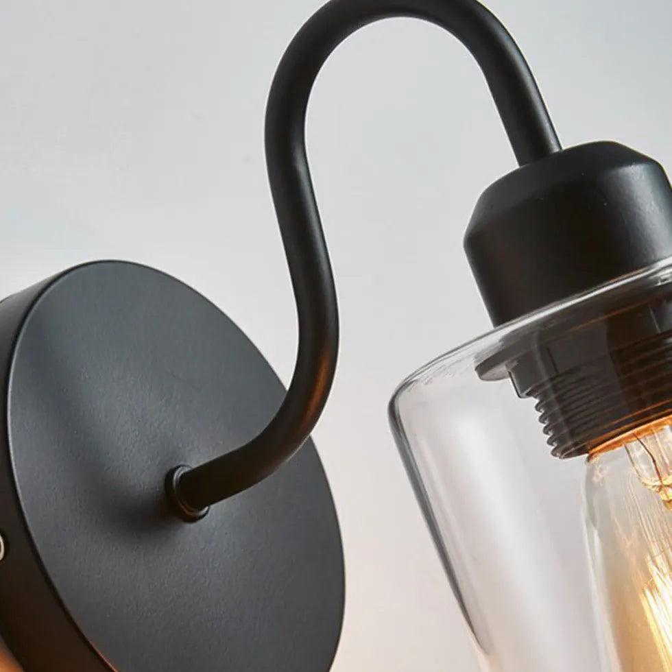 Black Glass Wall Lights Indoor Modern - Clowas