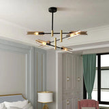 Black gold irregular design bedroom pendant light - Clowas