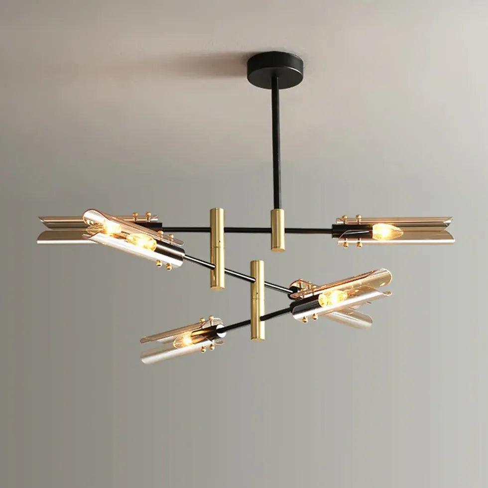 Black gold irregular design bedroom pendant light - Clowas