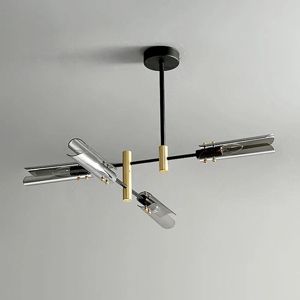 Black gold irregular design bedroom pendant light - Clowas