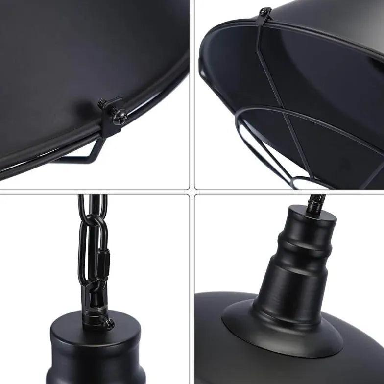 Black Industrial Light Single Pendant - Clowas