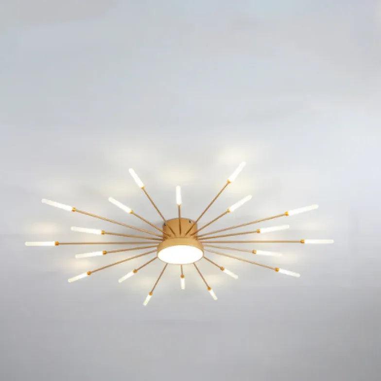 Black LED Modern Flush Ceiling Lights - Clowas