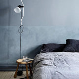 Black Linear Metal Plug Industrial Floor Lamp - Clowas