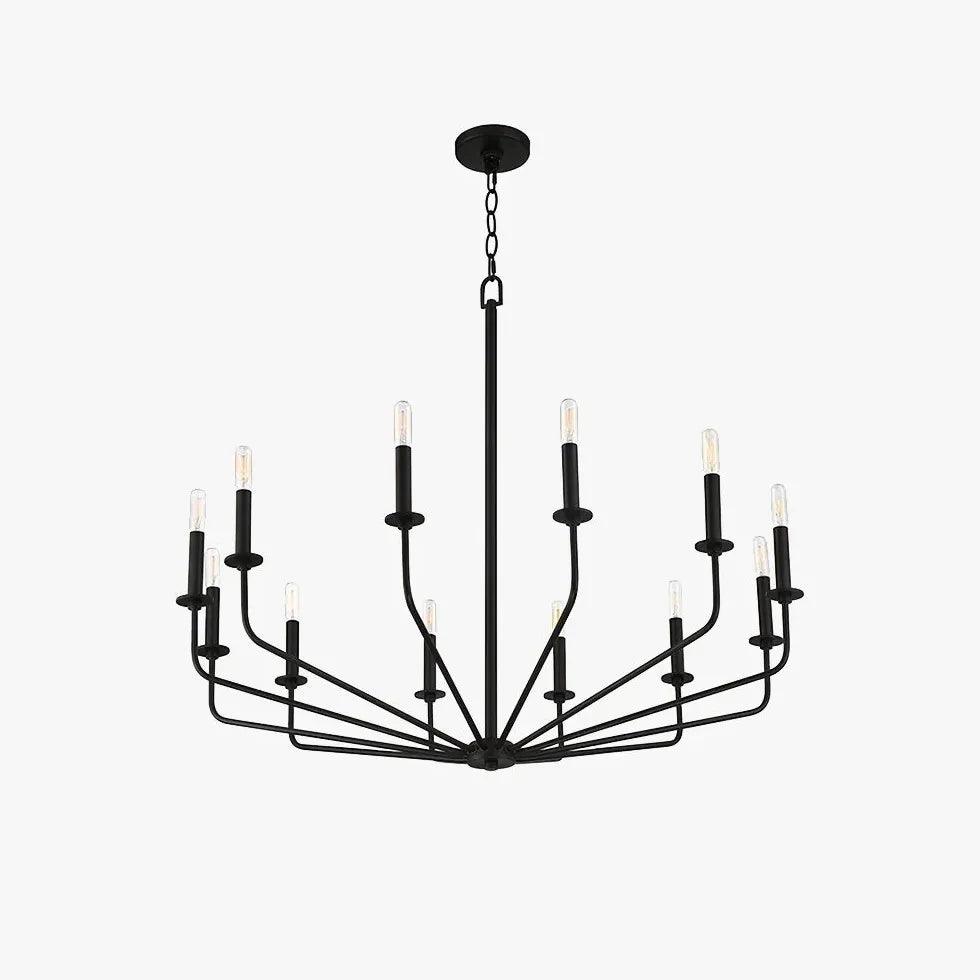 Black Metal Modern LED Chandelier - Clowas