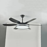 Black Metal Modern Minimalist Fan Light - Clowas