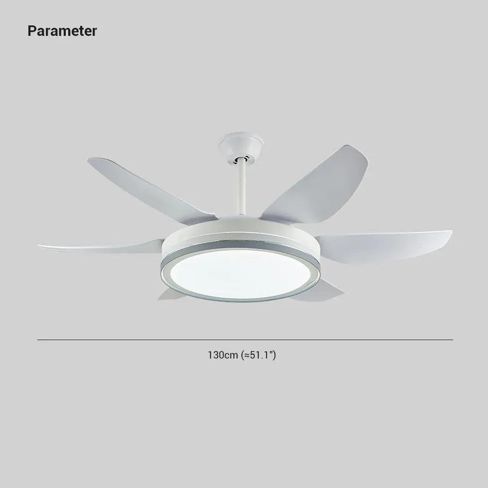 Black Metal Modern Minimalist Fan Light - Clowas