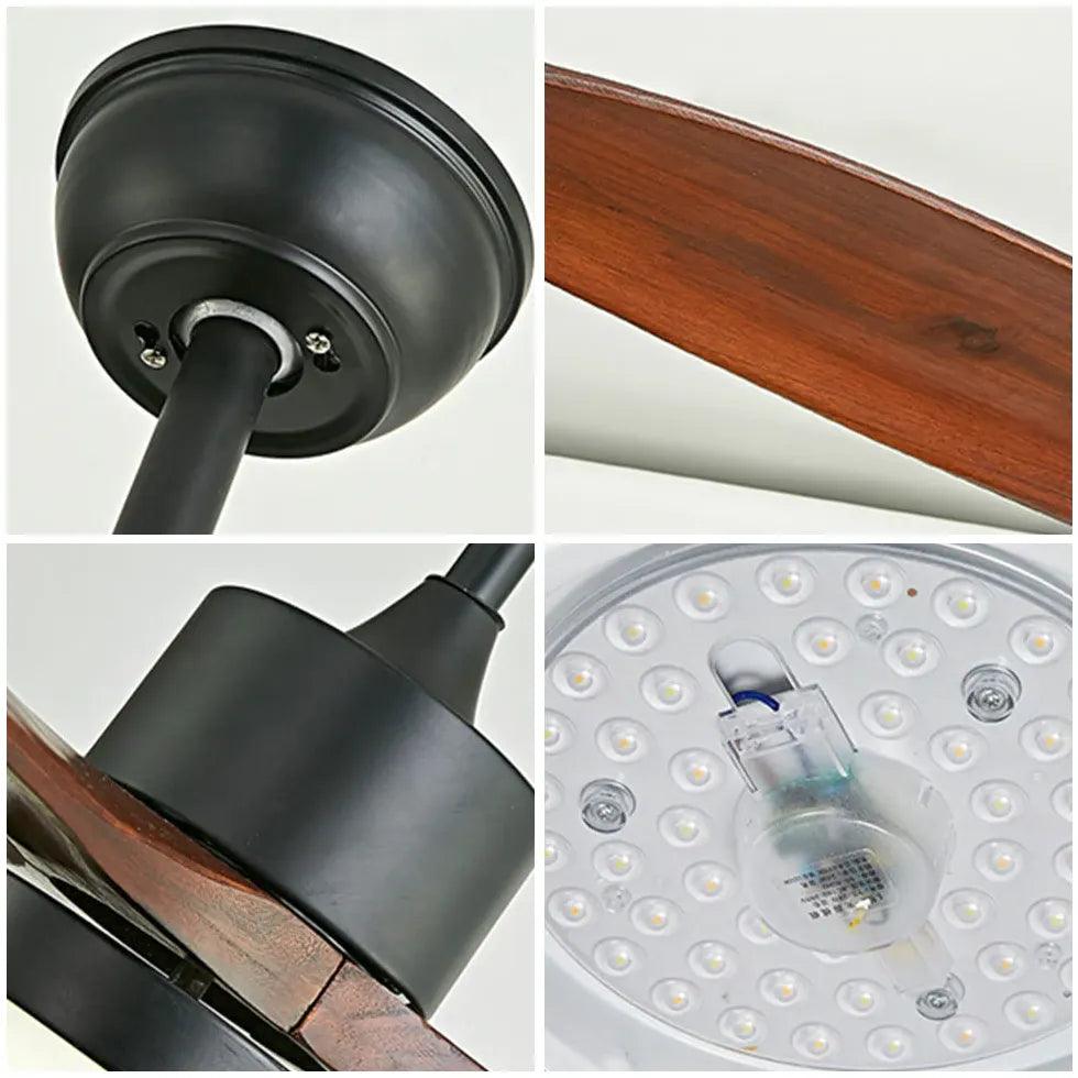 Black Modern for Study Room Fan Light - Clowas