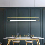 Black Rectangular Metal LED Pendant Light - Clowas