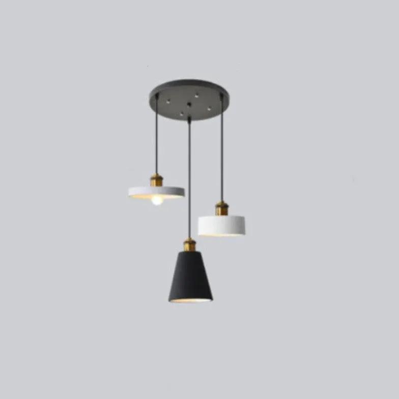 Black Round Cake Dining Room Pendant Light - Clowas