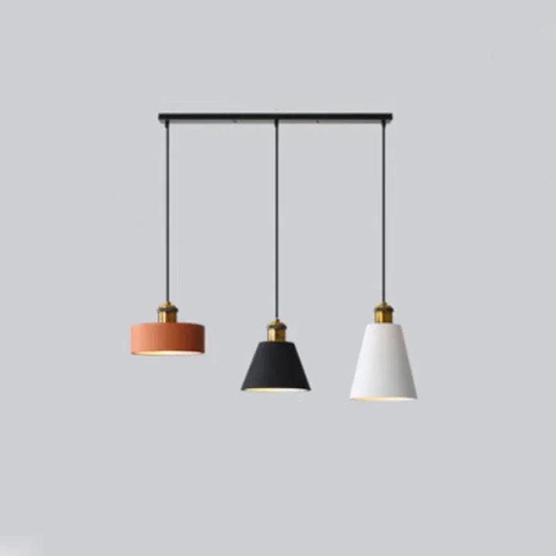 Black Round Cake Dining Room Pendant Light - Clowas