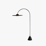 Black Round Shade Arc Floor Lamp - Clowas