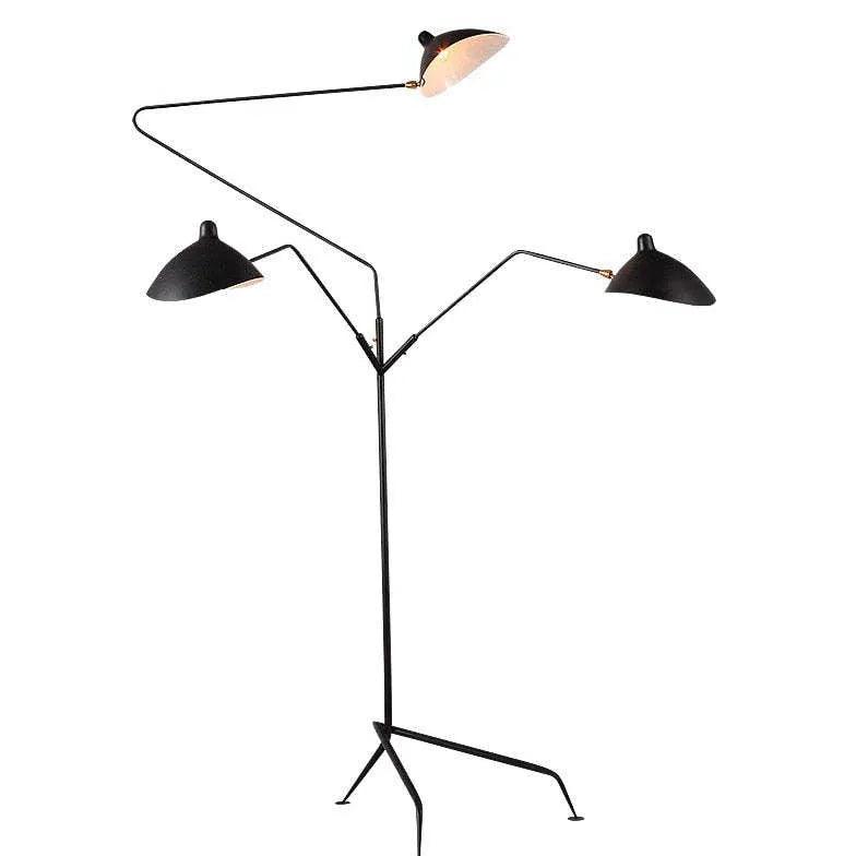 Black Slender Triangular Floor Lamp - Clowas