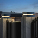Black Solar Outdoor Column Headlight for Entrance - Clowas